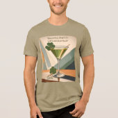 T-shirt En Tri-matière Mid Century Modern Art Shamrock Martini Sláinte!  (Recto)