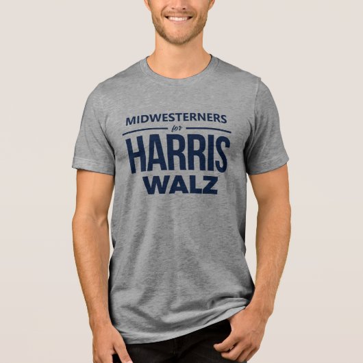 T-shirt En Tri-matière Midwest pour Harris Walz (Recto)