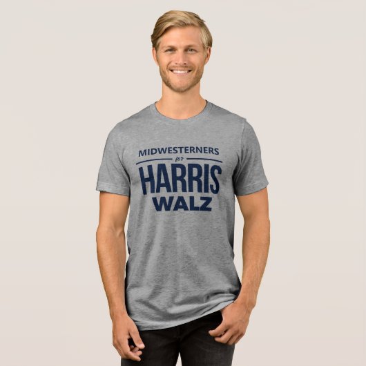 T-shirt En Tri-matière Midwest pour Harris Walz (Recto plein)