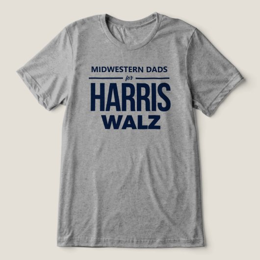 T-shirt En Tri-matière Midwestern Dads for Harris Walz (Design Recto)
