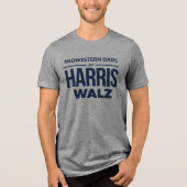 T-shirt En Tri-matière Midwestern Dads for Harris Walz (Recto)