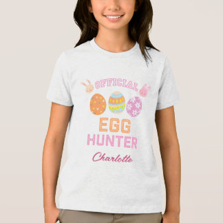 T-shirt En Tri-matière Mignon chasseur d'oeufs officiel de Pâques nom pou