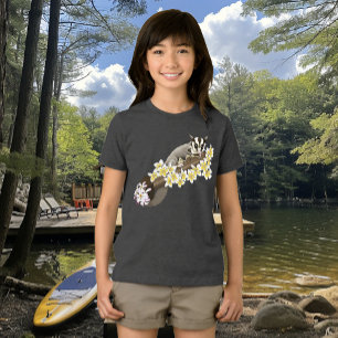 T-shirt En Tri-matière Mignon Glider Sucré Fleurs Tropicales de Plumeria