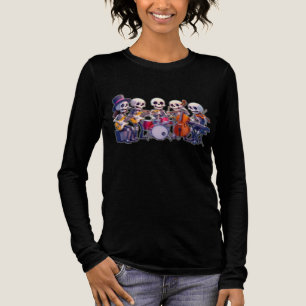 T-shirt En Tri-matière Mignon groupe de musique de squelette 3D – Concept