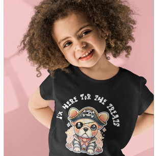 T-shirt En Tri-matière Mignonne Chien-taureau français comme pirate, drôl