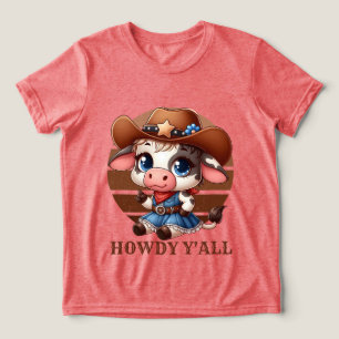 T-shirt En Tri-matière Mignonne cowgirl howboy ajouter du texte Pays