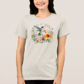 T-shirt En Tri-matière Mignonne perruque colorée (Recto)
