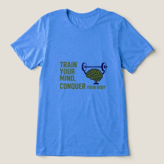 T-shirt En Tri-matière Mind Over Muscles – Focus and Strength Motivationa (Design Recto)