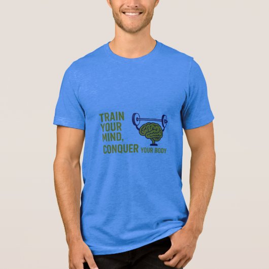 T-shirt En Tri-matière Mind Over Muscles – Focus and Strength Motivationa (Recto)