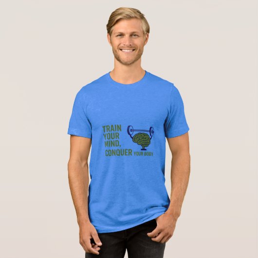 T-shirt En Tri-matière Mind Over Muscles – Focus and Strength Motivationa (Recto plein)