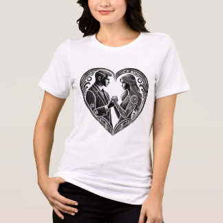 T-shirt En Tri-matière Minimal Love Design T-Shirt