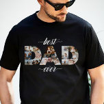 T-shirt En Tri-matière Minimal meilleur papa jamais DAD 18 Photo Collage<br><div class="desc">Le meilleur papa de tous les temps un t-shirt couleur photo collage est ici pour célébrer le père remarquable dans votre vie. Customisez cette pièce unique avec 18 de vos photos les plus spéciales, formant le mot "papa". Les mots "best and "ever" sont conçus dans un script élégant. Un cadeau...</div>
