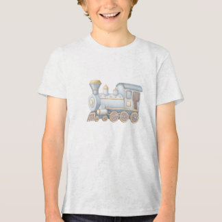 T-shirt En Tri-matière Minimal Pastel Steam Train Illustration