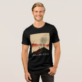 T-shirt En Tri-matière Minimalist Sunset Landscape Tree Silhouette (Recto plein)