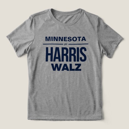 T-shirt En Tri-matière Minnesota pour Harris Walz (Design Recto)
