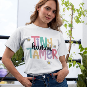T-shirt En Tri-matière Minuscule Tamer humain mignon Texte manuscrit colo
