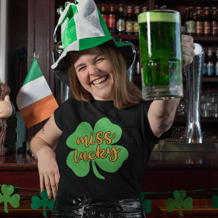 T-shirt En Tri-matière Miss Lucky St. Patrick's Day Green