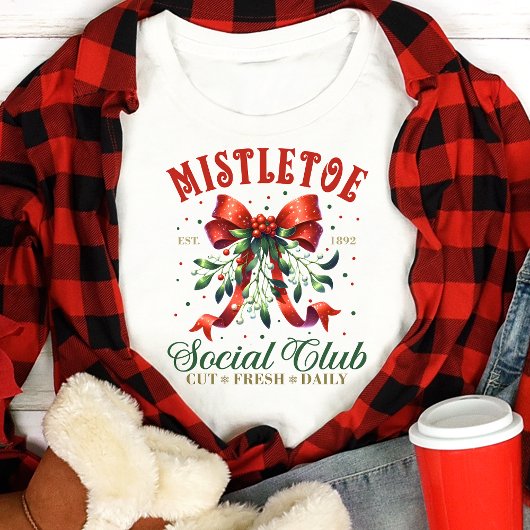 T-shirt En Tri-matière Mistletoe Social Club Coquette Noël
