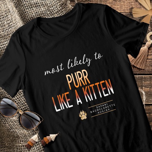 T-shirt En Tri-matière MLT Purr Like a Kitten Bachelorette ID1156