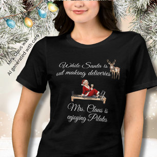 T-shirt En Tri-matière Mme Claus aime le Pilates Nom