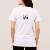 T-shirt En Tri-matière Mme Noir Mariage Personnalisé Monogra Script moder (Verso)