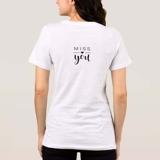 T-shirt En Tri-matière Mme Noir Mariage Personnalisé Monogra Script moder (Verso)