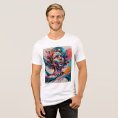 T-shirt En Tri-matière # mode fas : t-shirt blanc pour hommes. (Recto plein)