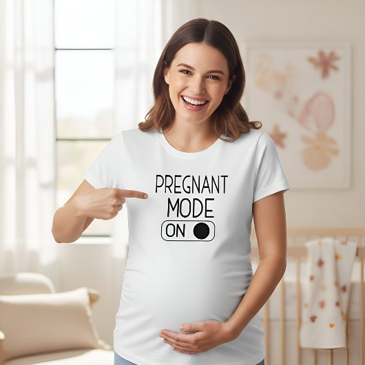 T-shirt En Tri-matière "Mode Grossesse Activé" Annonce de Bébé | Maternit