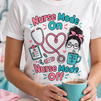 T-shirt En Tri-matière Mode Infirmière Activé Désactivé Design Drôle de V