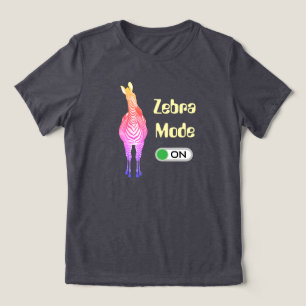 T-shirt En Tri-matière Mode Zèbre ACTIVÉ, Couleurs personnalisables des r