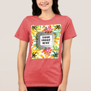 T-shirt En Tri-matière Modèle Bella+Canvas, T-shirt tricolore pour femmes