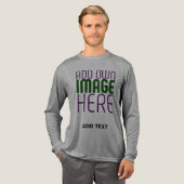 T-SHIRT EN TRI-MATIÈRE MODÈLE DE TEXTE D'IMAGE ASH SIMPLE MODERNE (Recto complet)