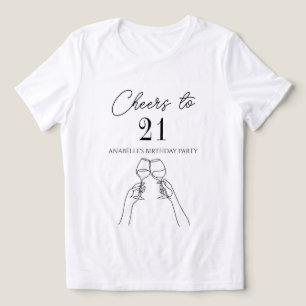 T-shirt En Tri-matière Moderne élégant chic applaudit à la fête de 21 ans