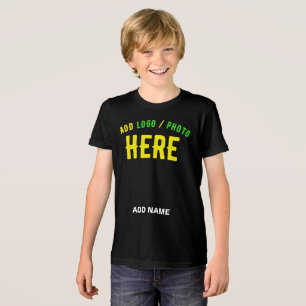 T-SHIRT  EN TRI-MATIÈRE MODERNE ET MODERNE PERSONNALISABLE NOIR VÉRIFIÉ