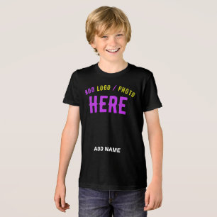 T-SHIRT  EN TRI-MATIÈRE MODERNE ET MODERNE PERSONNALISABLE NOIR VÉRIFIÉ