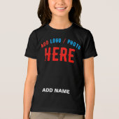 T-SHIRT EN TRI-MATIÈRE MODERNE ET MODERNE PERSONNALISABLE NOIR VÉRIFIÉ (Recto)