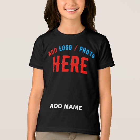 T-SHIRT EN TRI-MATIÈRE MODERNE ET MODERNE PERSONNALISABLE NOIR VÉRIFIÉ (Recto)