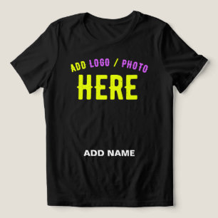 T-SHIRT EN TRI-MATIÈRE MODERNE ET MODERNE PERSONNALISABLE NOIR VÉRIFIÉ