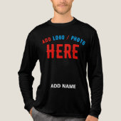 T-SHIRT EN TRI-MATIÈRE MODERNE ET MODERNE PERSONNALISABLE NOIR VÉRIFIÉ (Recto)