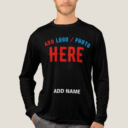 T-SHIRT  EN TRI-MATIÈRE MODERNE ET MODERNE PERSONNALISABLE NOIR VÉRIFIÉ (Recto)