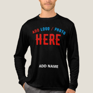 T-SHIRT EN TRI-MATIÈRE MODERNE ET MODERNE PERSONNALISABLE NOIR VÉRIFIÉ