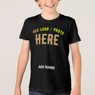 T-SHIRT  EN TRI-MATIÈRE MODERNE ET MODERNE PERSONNALISABLE NOIR VÉRIFIÉ