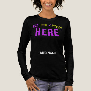 T-SHIRT EN TRI-MATIÈRE MODERNE ET MODERNE PERSONNALISABLE NOIR VÉRIFIÉ