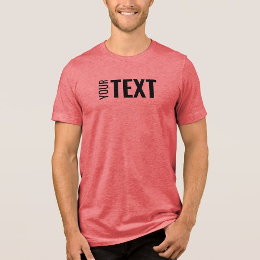 T-shirt En Tri-matière Moderne tendance Votre Nom Texte Personnalisé Homm (Recto)