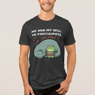 T-shirt En Tri-matière Moi et ma volonté de participer, drôle de dinosaur