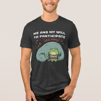T-shirt En Tri-matière Moi et ma volonté de participer, drôle de dinosaur