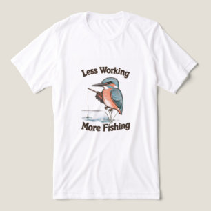 T-shirt En Tri-matière Moins de travail, plus de pêche, drôle de martin-p