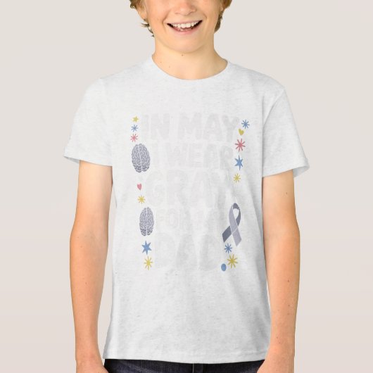 T-shirt En Tri-matière Mois de sensibilisation à la tumeur cérébrale Ruba (Recto)
