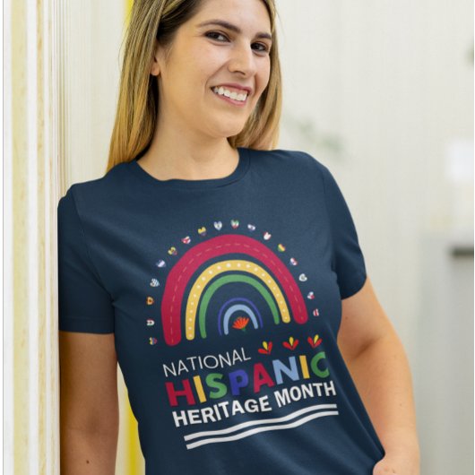 T-shirt En Tri-matière Mois du patrimoine hispanique Boho Arc-en-ciel et 