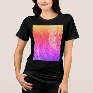 T-shirt En Tri-matière moisson arc-en-ciel rose pour femmes